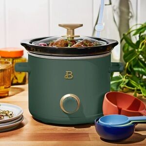 NEW IN BOX Drew Barrymore Beautiful 2 Quart Crockpot Limited Edition Thyme Green